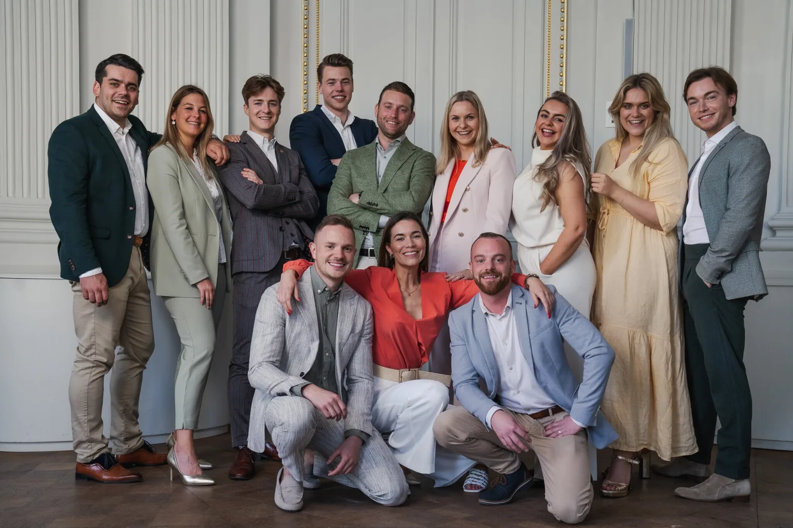 Het team van Bordes poseert samen